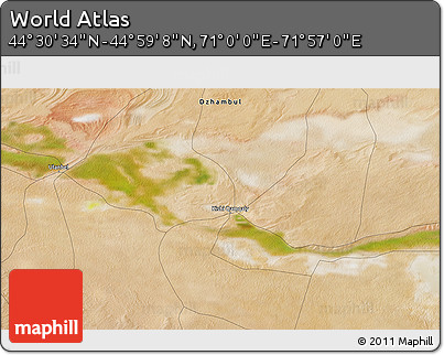 Satellite 3D Map of the Area around 44° 44' 51" N, 71° 28' 29" E