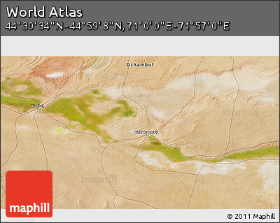 Satellite 3D Map of the Area around 44° 44' 51" N, 71° 28' 29" E