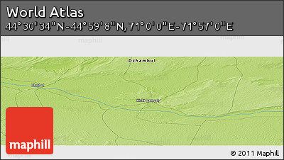 Physical Panoramic Map of the Area around 44° 44' 51" N, 71° 28' 29" E