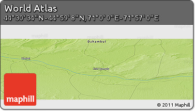Physical Panoramic Map of the Area around 44° 44' 51" N, 71° 28' 29" E
