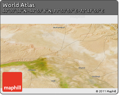 Satellite 3D Map of the Area around 44° 44' 51" N, 72° 19' 29" E