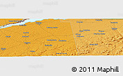 Political Panoramic Map of the area around 44° 44' 51" N, 74° 43' 29" W