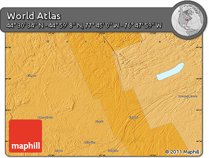 Political Map of the Area around 44° 44' 51" N, 77° 16' 30" W