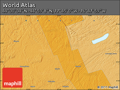 Political Map of the Area around 44° 44' 51" N, 77° 16' 30" W