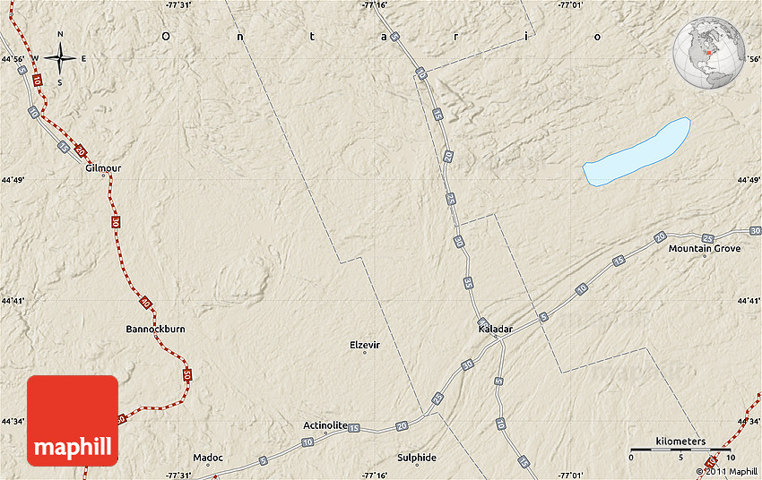 Shaded Relief Map of Kaladar
