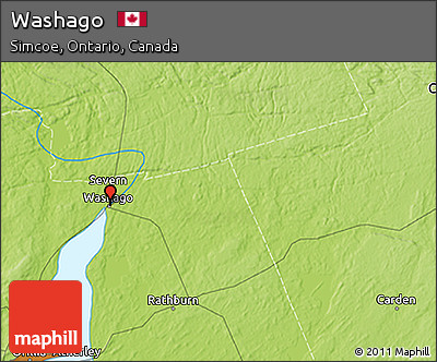 Physical 3D Map of Washago