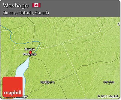 Physical 3D Map of Washago