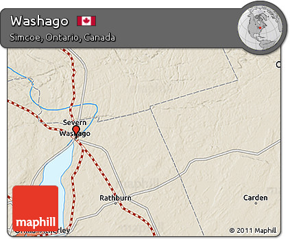 Shaded Relief 3D Map of Washago