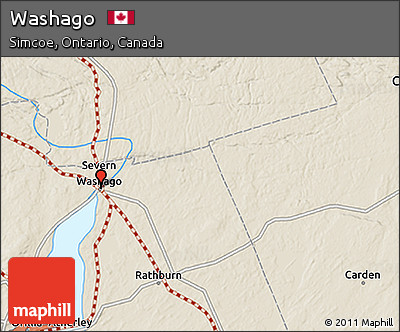 Shaded Relief 3D Map of Washago