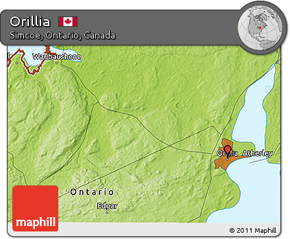 Physical 3D Map of Orillia