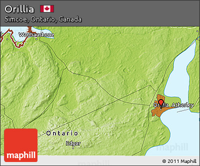 Physical 3D Map of Orillia