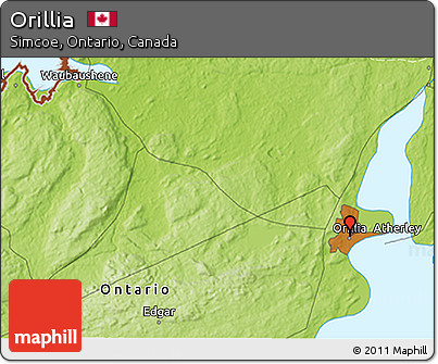 Physical 3D Map of Orillia