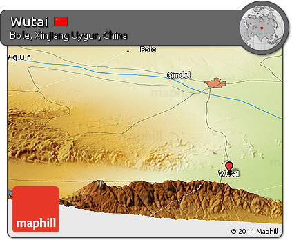 Physical Panoramic Map of Wutai