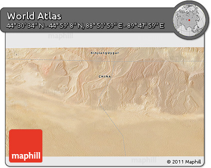 Satellite 3D Map of the Area around 44° 44' 51" N, 89° 19' 29" E