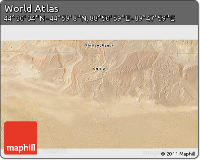 Satellite 3D Map of the Area around 44° 44' 51" N, 89° 19' 29" E