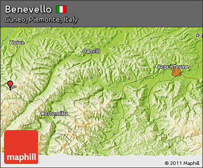 Physical 3D Map of Benevello
