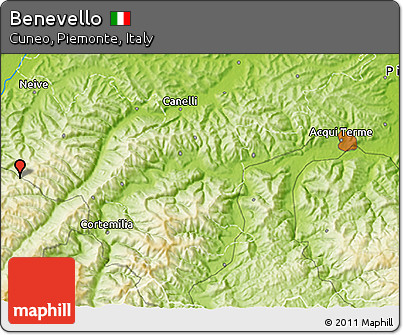 Physical 3D Map of Benevello