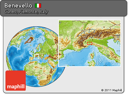 Physical Location Map of Benevello