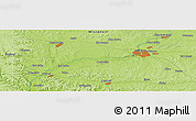 Physical Panoramic Map of the area around 44° 44' 51" N, 91° 43' 29" W