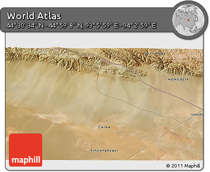 Satellite 3D Map of the Area around 44° 44' 51" N, 93° 34' 29" E