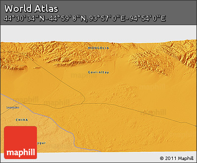 Political 3D Map of the Area around 44° 44' 51" N, 94° 25' 30" E