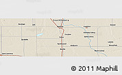 Shaded Relief Panoramic Map of the area around 44° 44' 51" N, 98° 31' 30" W