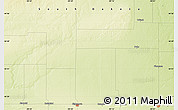Physical Map of the area around 44° 44' 51" N, 99° 22' 30" W