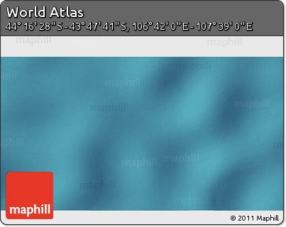 Satellite 3D Map of the Area around 44° 2' 4" S, 107° 10' 30" E