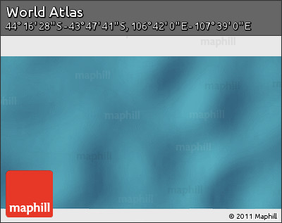 Satellite 3D Map of the Area around 44° 2' 4" S, 107° 10' 30" E