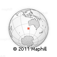 Outline Map of the Area around 44° 2' 4" S, 113° 58' 29" E, rectangular outline