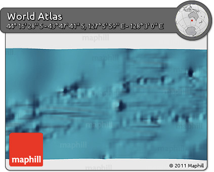 Satellite 3D Map of the Area around 44° 2' 4" S, 127° 34' 30" E