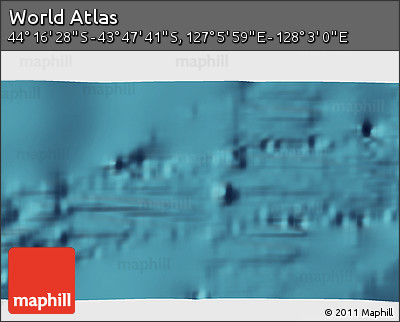 Satellite 3D Map of the Area around 44° 2' 4" S, 127° 34' 30" E