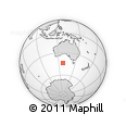 Outline Map of the Area around 44° 2' 4" S, 127° 34' 30" E, rectangular outline