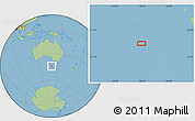 Savanna Style Location Map of the area around 44° 2' 4" S, 138° 37' 30" E