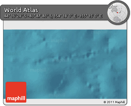 Satellite 3D Map of the Area around 44° 2' 4" S, 154° 46' 30" E