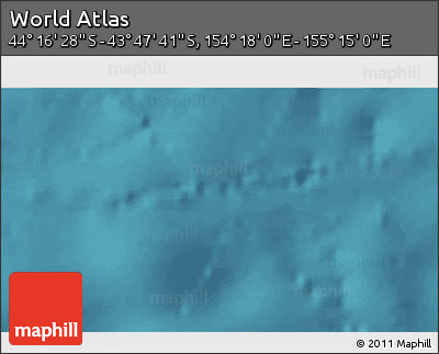 Satellite 3D Map of the Area around 44° 2' 4" S, 154° 46' 30" E