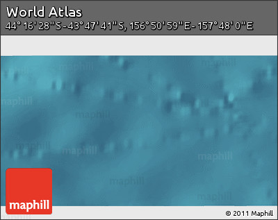 Satellite 3D Map of the Area around 44° 2' 4" S, 157° 19' 29" E