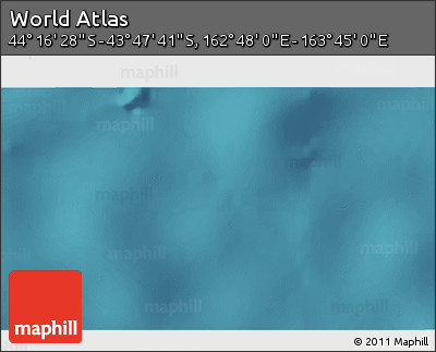 Satellite 3D Map of the Area around 44° 2' 4" S, 163° 16' 30" E