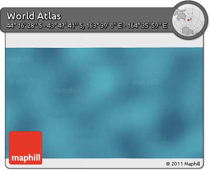Satellite 3D Map of the Area around 44° 2' 4" S, 164° 7' 30" E