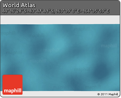 Satellite 3D Map of the Area around 44° 2' 4" S, 164° 7' 30" E