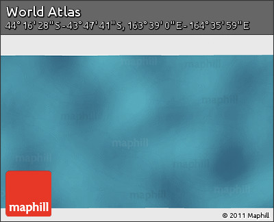 Satellite 3D Map of the Area around 44° 2' 4" S, 164° 7' 30" E