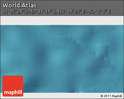 Satellite 3D Map of the Area around 44° 2' 4" S, 166° 40' 30" E