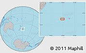 Gray Location Map of the area around 44° 2' 4" S, 178° 25' 30" W