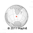 Outline Map of the Area around 44° 2' 4" S, 19° 37' 30" E, rectangular outline
