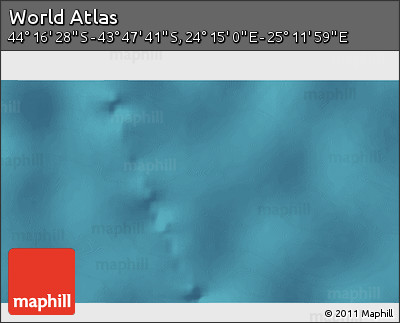 Satellite 3D Map of the Area around 44° 2' 4" S, 24° 43' 30" E