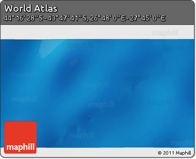 Physical 3D Map of the Area around 44° 2' 4" S, 27° 16' 29" E