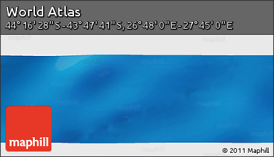 Physical Panoramic Map of the Area around 44° 2' 4" S, 27° 16' 29" E
