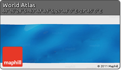 Physical Panoramic Map of the Area around 44° 2' 4" S, 27° 16' 29" E