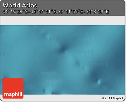 Satellite 3D Map of the Area around 44° 2' 4" S, 30° 40' 29" E