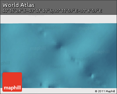 Satellite 3D Map of the Area around 44° 2' 4" S, 30° 40' 29" E